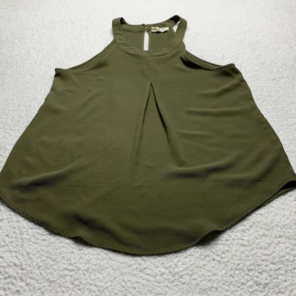 Sweet Wanderer Tops - Sweet Wanderer Top Adult Medium Green Halter Thin Straps Back Keyhole Neck